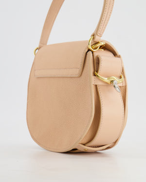 Chloé Small Beige Leather Tess Shoulder Bag with Gold Hardware RRP £1,790