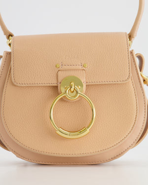 Chloé Small Beige Leather Tess Shoulder Bag with Gold Hardware RRP £1,790