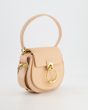 Chloé Small Beige Leather Tess Shoulder Bag with Gold Hardware RRP £1,790