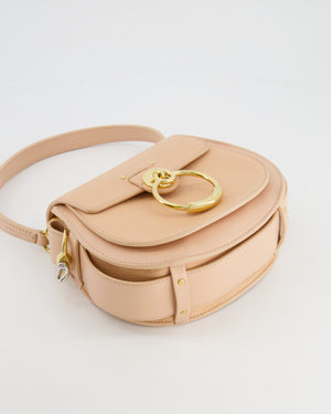 Chloé Small Beige Leather Tess Shoulder Bag with Gold Hardware RRP £1,790