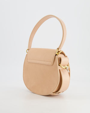 Chloé Small Beige Leather Tess Shoulder Bag with Gold Hardware RRP £1,790