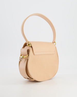 Chloé Small Beige Leather Tess Shoulder Bag with Gold Hardware RRP £1,790