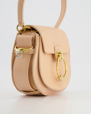 Chloé Small Beige Leather Tess Shoulder Bag with Gold Hardware RRP £1,790