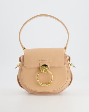 Chloé Small Beige Leather Tess Shoulder Bag with Gold Hardware RRP £1,790