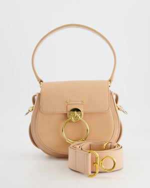 Chloé Small Beige Leather Tess Shoulder Bag with Gold Hardware RRP £1,790