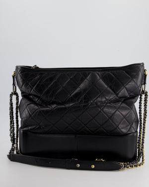 Chanel Black Large Gabrielle Bag in Lambskin Leather with Mixed Hardware