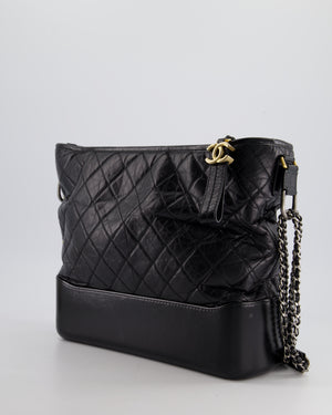 Chanel Black Large Gabrielle Bag in Lambskin Leather with Mixed Hardware