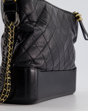 Chanel Black Large Gabrielle Bag in Lambskin Leather with Mixed Hardware