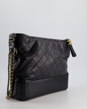 Chanel Black Large Gabrielle Bag in Lambskin Leather with Mixed Hardware