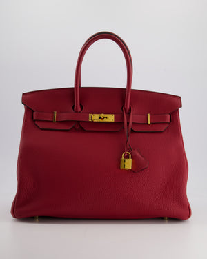 Hermès Birkin 35cm Bag in Rouge Grénate Togo Leather with Gold Hardware