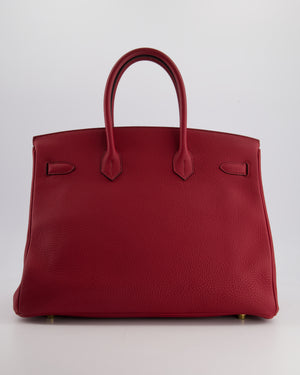 Hermès Birkin 35cm Bag in Rouge Grénate Togo Leather with Gold Hardware