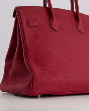 Hermès Birkin 35cm Bag in Rouge Grénate Togo Leather with Gold Hardware