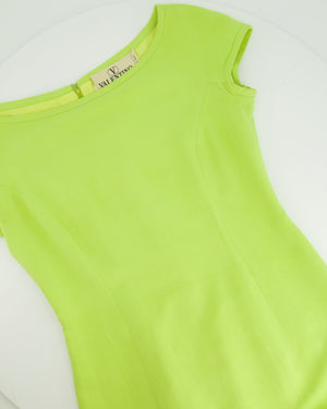 Valentino Lime Yellow Silk Mini Dress Size US 8 (UK 12)