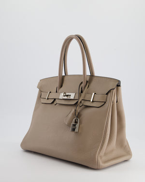 *FIRE PRICE* Hermès Birkin 30cm Retourne Bag in Gris Touturelle Clemence Leather with Palladium Hardware