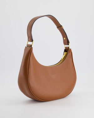 Celine Tan Ava Bag in Smooth Calfskin with Triomphe Embroidery and Gold Hardware