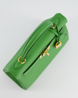 *RARE* Hermes Kelly Bag 25cm Vert Yucca with Togo Leather and Gold Hardware