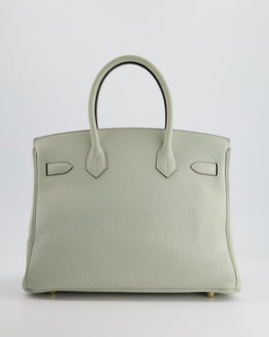 Hermès Birkin 30cm Retourne Bag in Gris Neve Clemence Leather with Gold Hardware