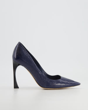 Christian Dior Navy Patent Leather Pumps Size EU 37