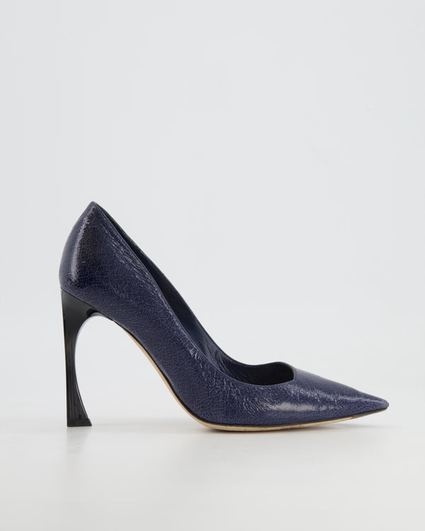 Christian Dior Navy Patent Leather Pumps Size EU 37