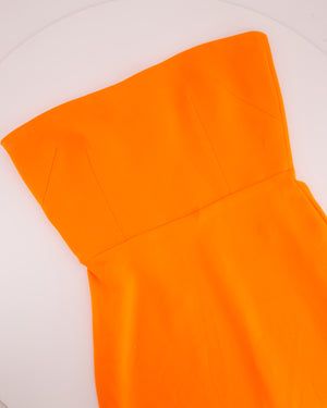 Alex Perry Orange Strapless Mini Dress Size UK 10