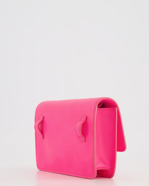 Tod
s Neon Pink Small Leather Belt Bag with Silver Hardware