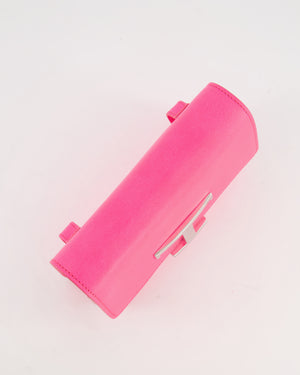 Tod
s Neon Pink Small Leather Belt Bag with Silver Hardware