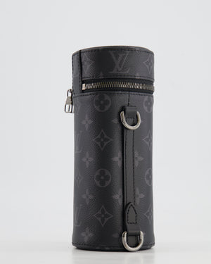 Louis Vuitton Grey Monogram Canvas Bottle Holder Bag with Silver Hardware