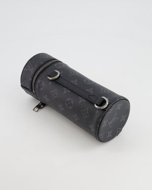 Louis Vuitton Grey Monogram Canvas Bottle Holder Bag with Silver Hardware