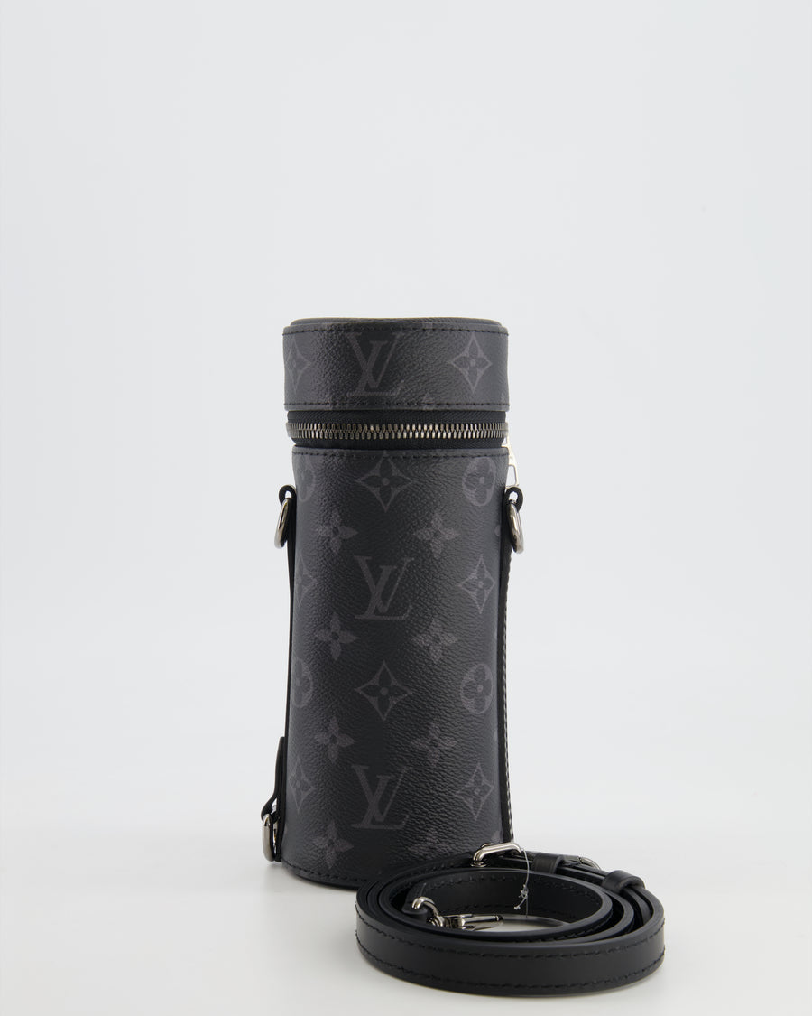 Louis Vuitton Grey Monogram Canvas Bottle Holder Bag with Silver Hardware