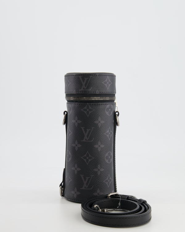 Louis Vuitton Grey Monogram Canvas Bottle Holder Bag with Silver Hardware