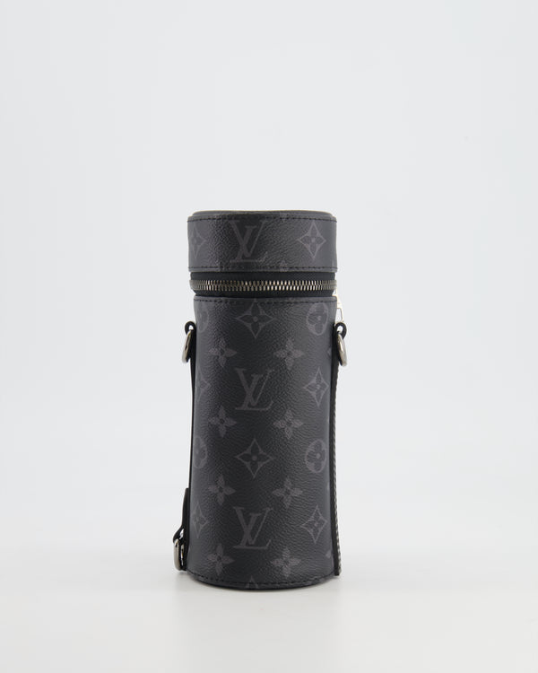 Louis Vuitton Grey Monogram Canvas Bottle Holder Bag with Silver Hardware