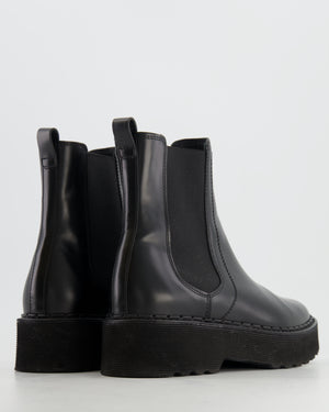 Tod
s Black Leather Chelsea Boots Size EU 39.5 RRP £700