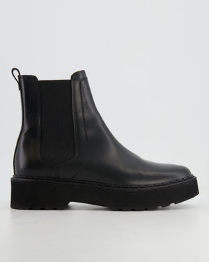 Tod
s Black Leather Chelsea Boots Size EU 39.5 RRP £700