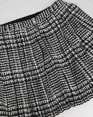 Ermanno Scervino Black and White Pleated Mini Skirt Size IT 40 (UK 8)