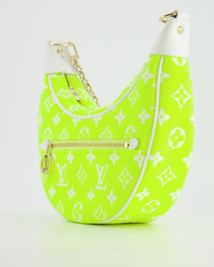 *HOT* Louis Vuitton Neon Yellow Jacquard  Monogram Loop Bag with Champagne Gold Hardware