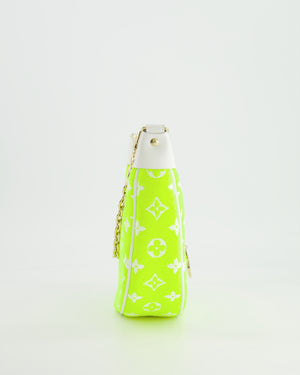 *HOT* Louis Vuitton Neon Yellow Jacquard  Monogram Loop Bag with Champagne Gold Hardware