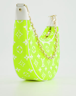 *HOT* Louis Vuitton Neon Yellow Jacquard  Monogram Loop Bag with Champagne Gold Hardware