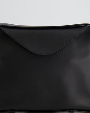 Bottega Veneta Black Leather Triangle Top Handle Bag with Gold Hardware