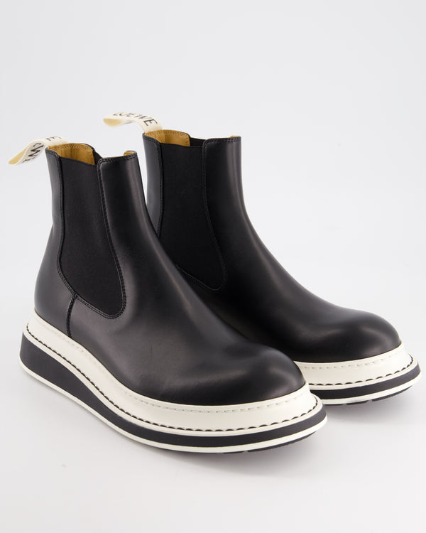 Loewe Black and White Platform Chelsea Boots Size EU 39 RRP £725