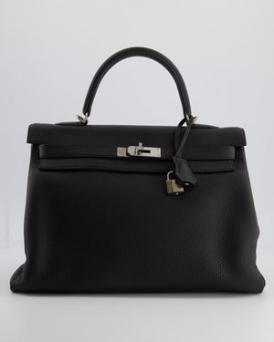 Hermès Kelly 35cm Bag Black in Togo Leather with Palladium Hardware