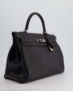 Hermès Kelly 35cm Bag Black in Togo Leather with Palladium Hardware