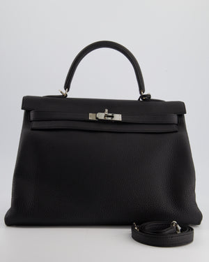 Hermès Kelly 35cm Bag Black in Togo Leather with Palladium Hardware