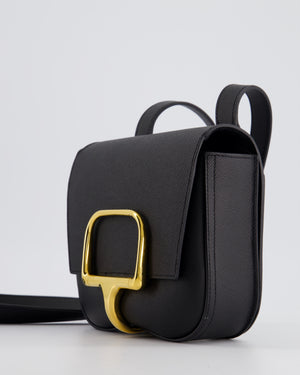 Hermès Mini Della Cavalleria Bag in Black Epsom Leather and Gold Hardware