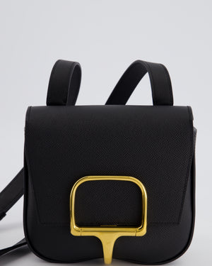 Hermès Mini Della Cavalleria Bag in Black Epsom Leather and Gold Hardware