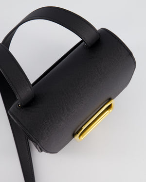 Hermès Mini Della Cavalleria Bag in Black Epsom Leather and Gold Hardware