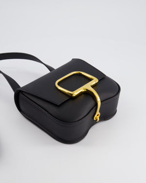 Hermès Mini Della Cavalleria Bag in Black Epsom Leather and Gold Hardware