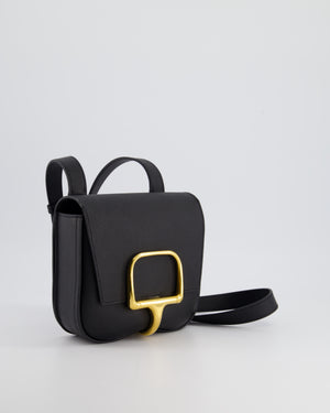 Hermès Mini Della Cavalleria Bag in Black Epsom Leather and Gold Hardware