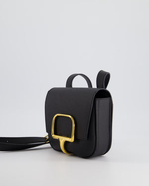 Hermès Mini Della Cavalleria Bag in Black Epsom Leather and Gold Hardware