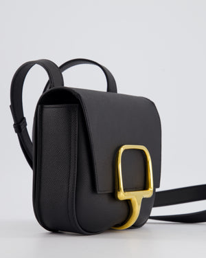 Hermès Mini Della Cavalleria Bag in Black Epsom Leather and Gold Hardware