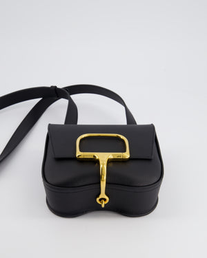 Hermès Mini Della Cavalleria Bag in Black Epsom Leather and Gold Hardware